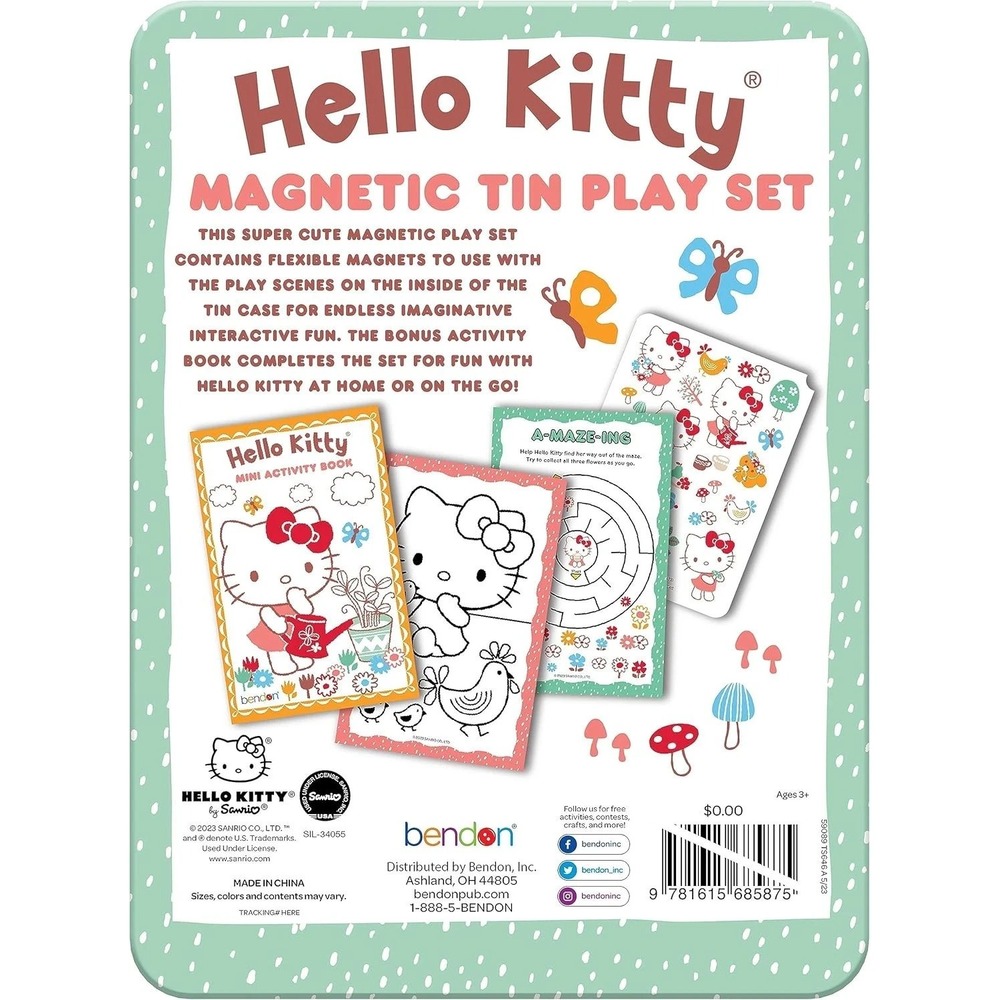 Hello Kitty Magnetic Tin Playset- 47 Magnets Imaginative Creativity Learning - Picture 3 of 4